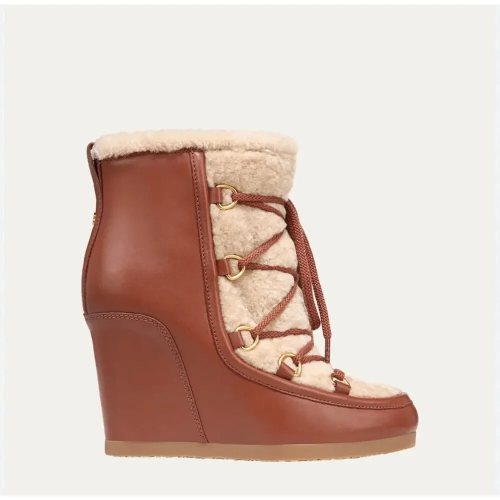 Veronica Beard Elfred Wedge Booties Boots